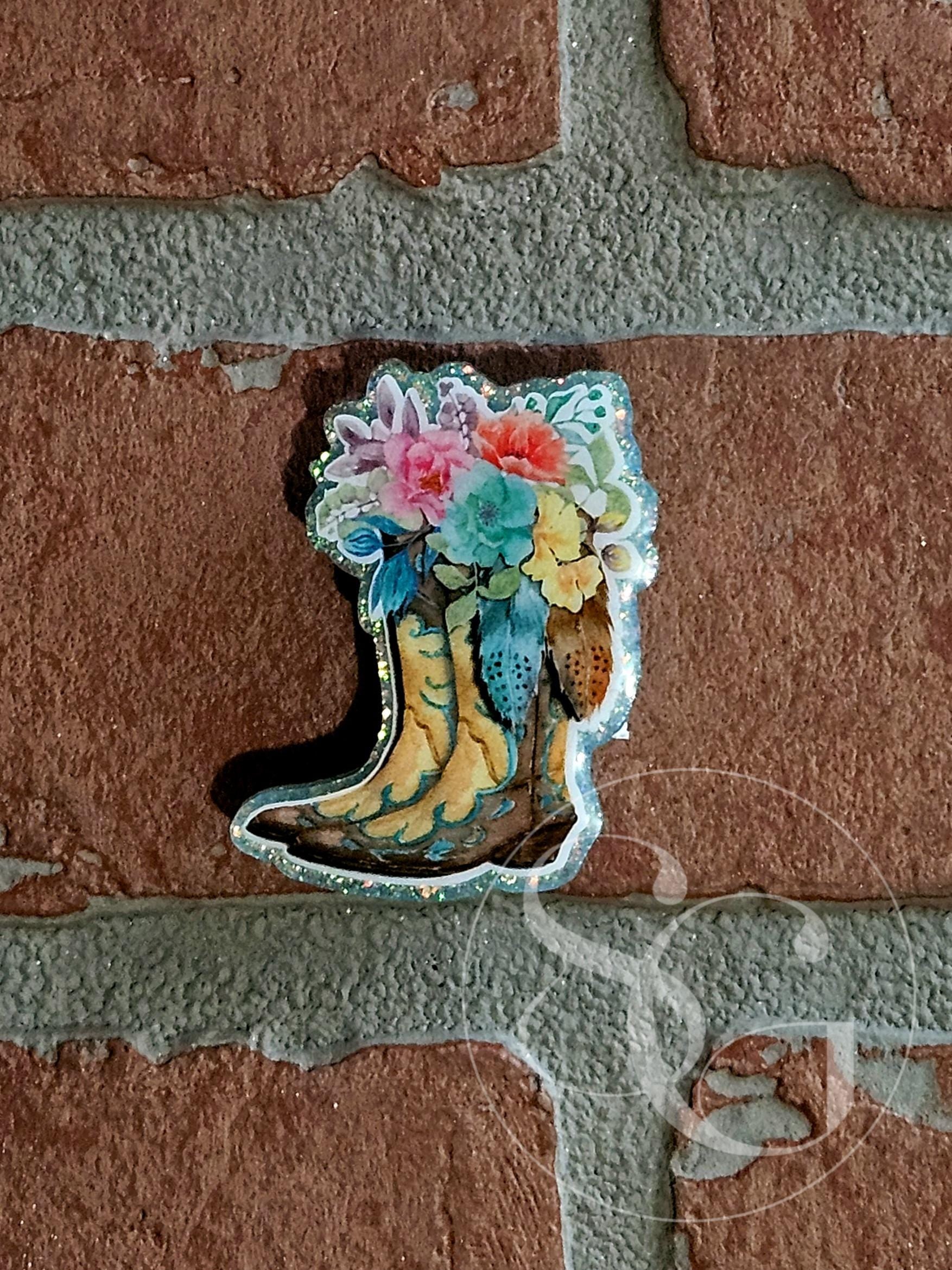Rustic Boots and Flowers