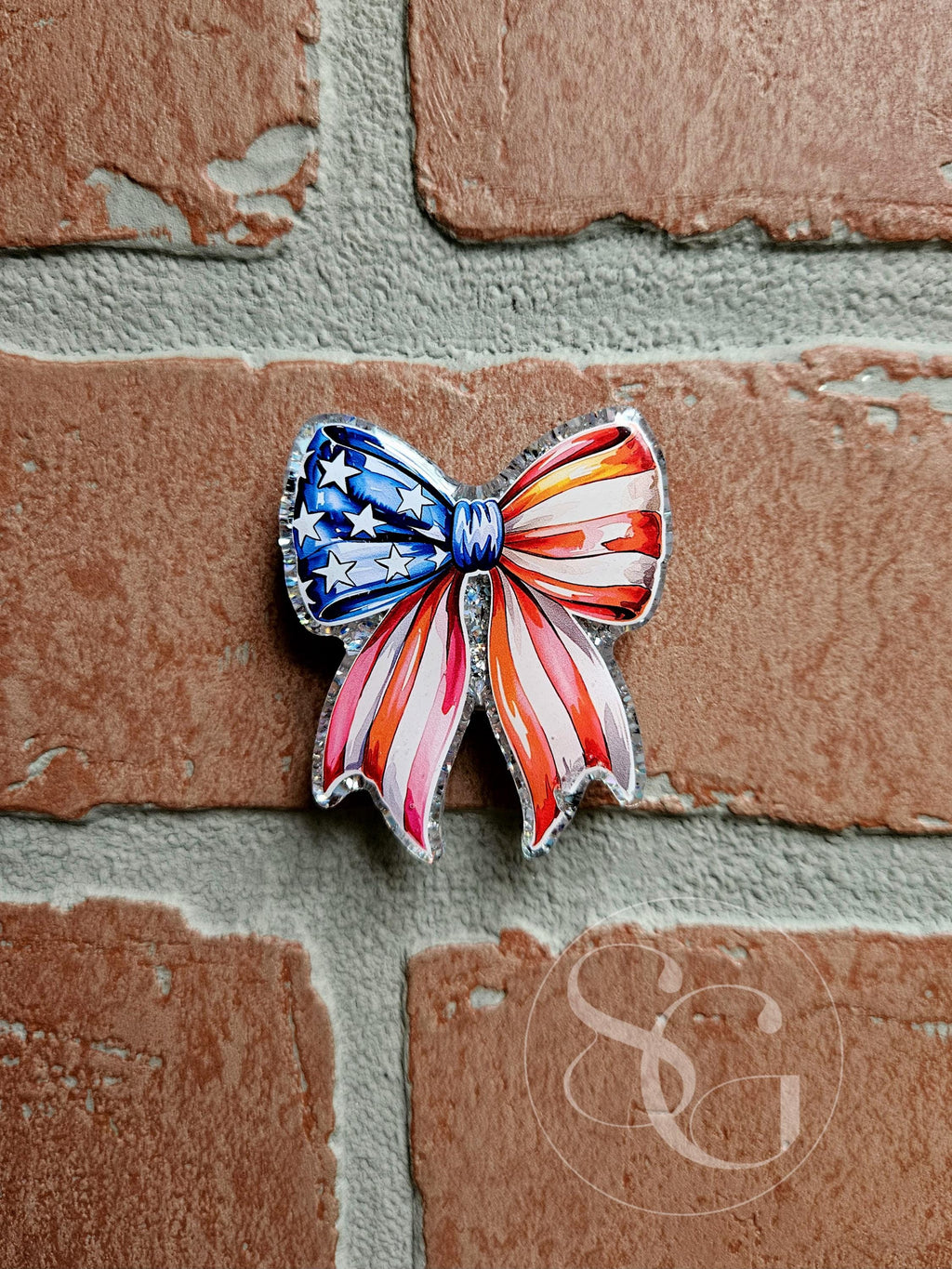 Patriotic Distressed Vintage Bow