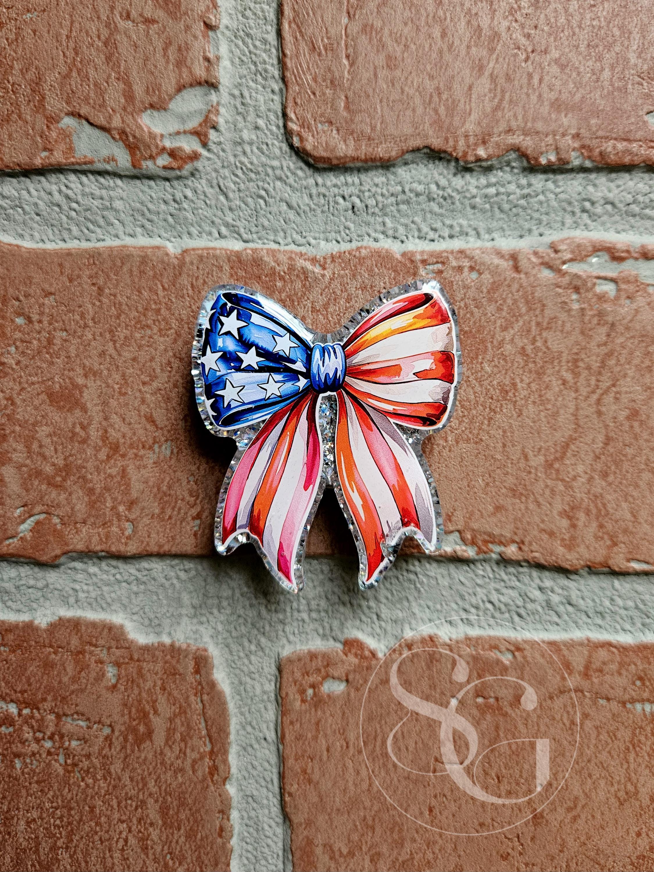 Patriotic Distressed Vintage Bow