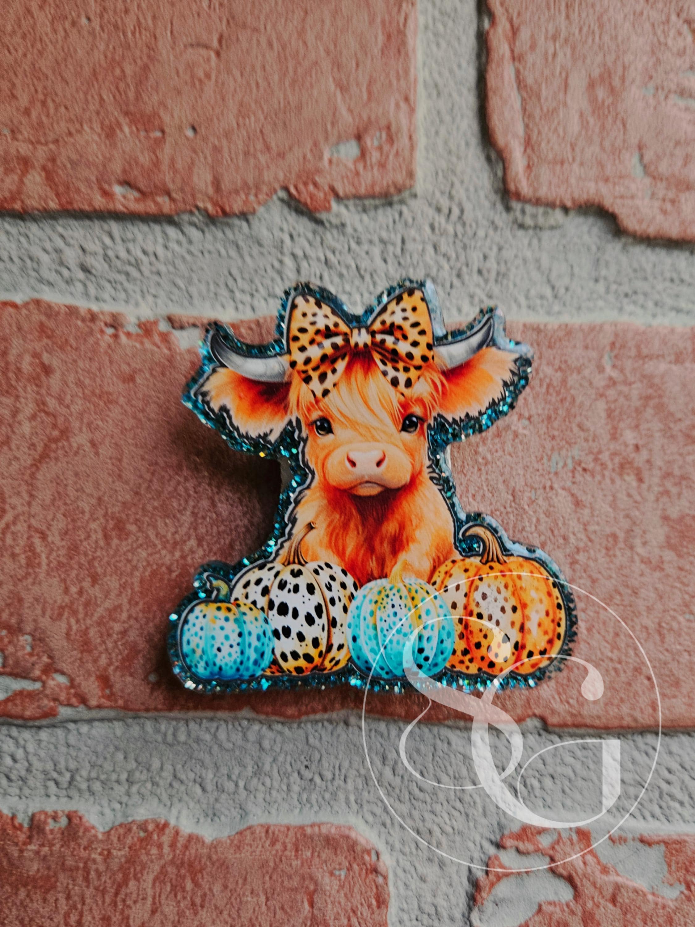 Highland Cow Fall Leopard Pumpkin