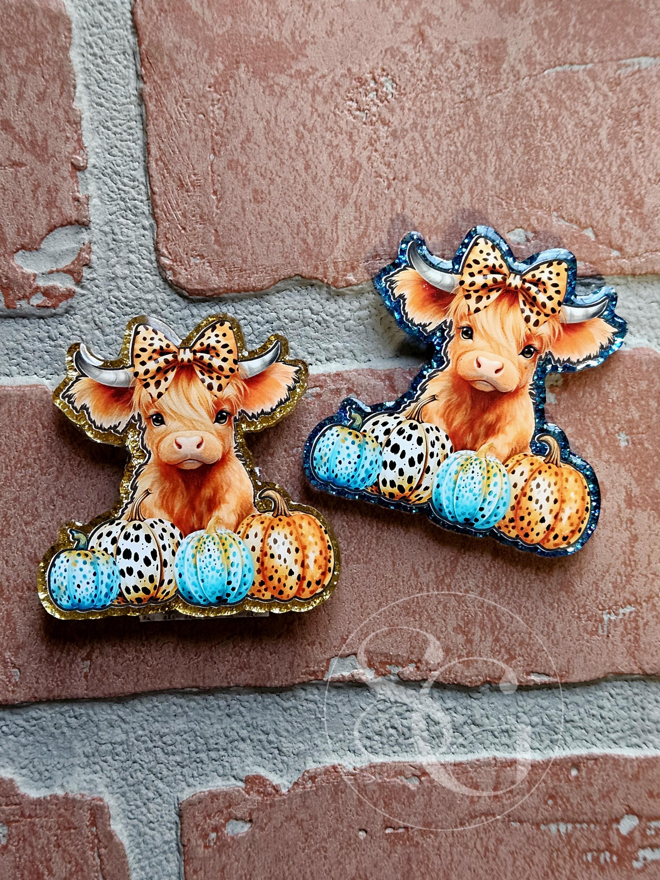 Highland Cow Fall Leopard Pumpkin