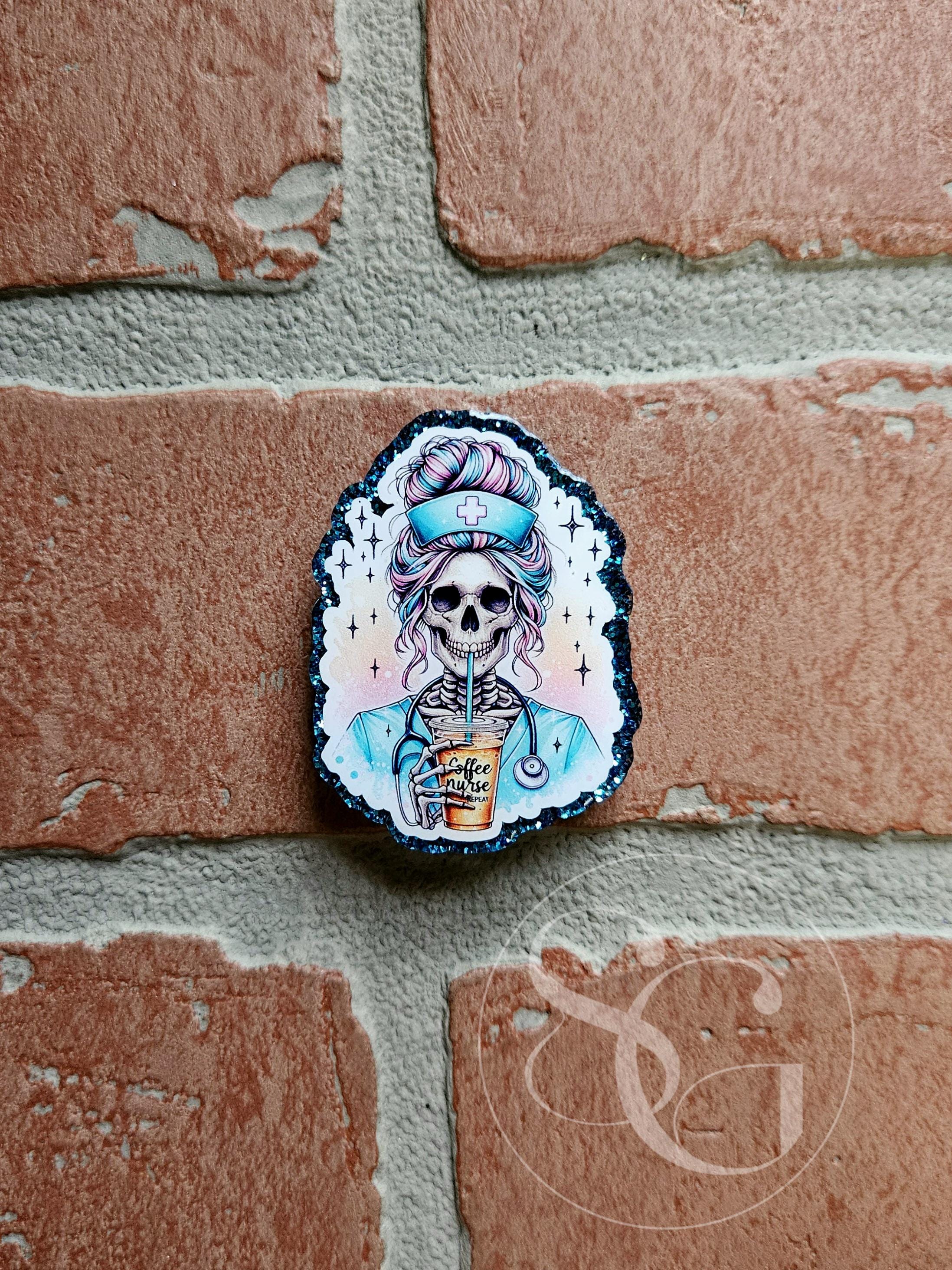 Skeleton Iced Coffee Nurse
