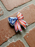 Patriotic Distressed Vintage Bow