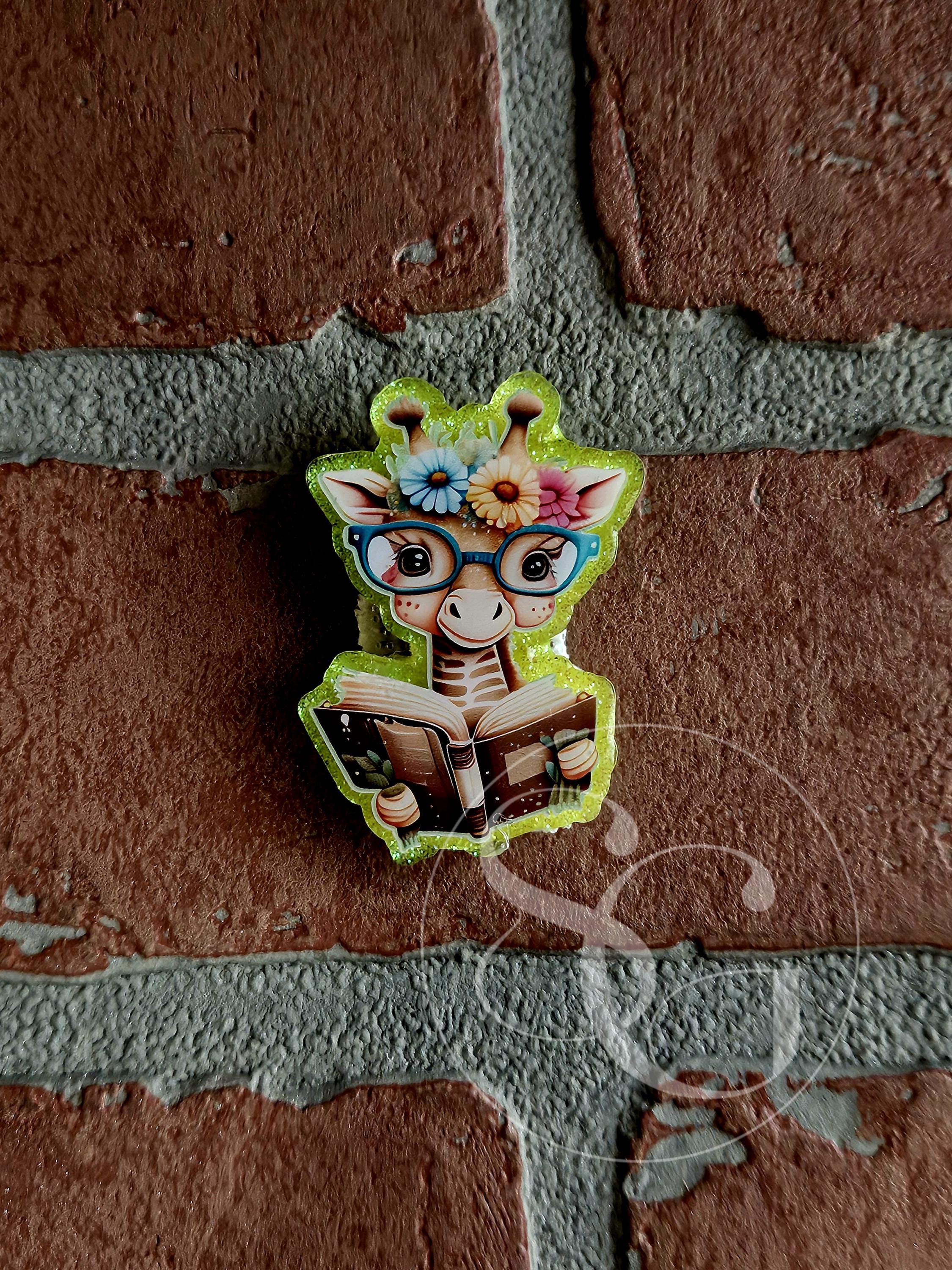 Cute Reading Giraffe