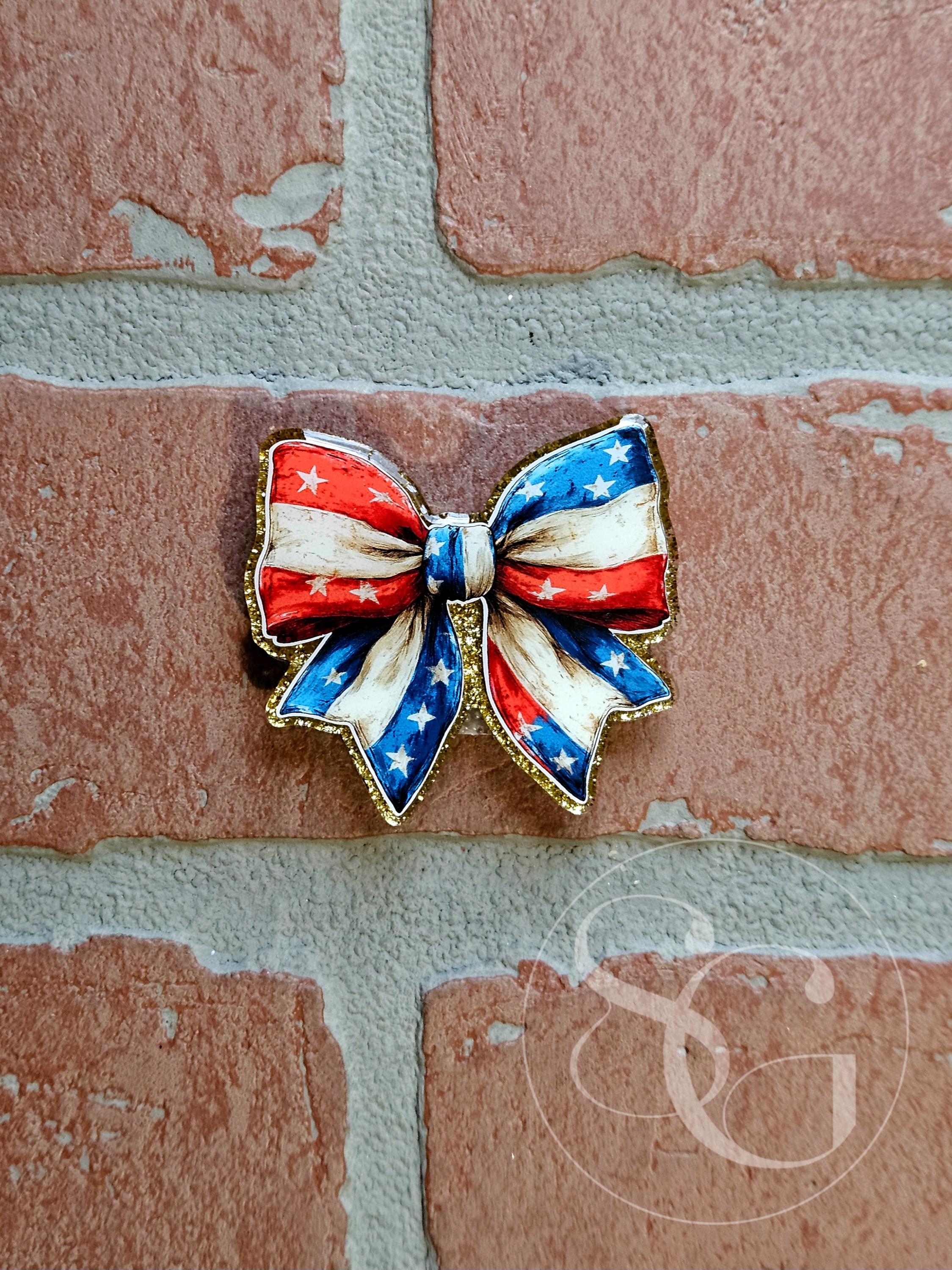 Vintage American Flag Bow