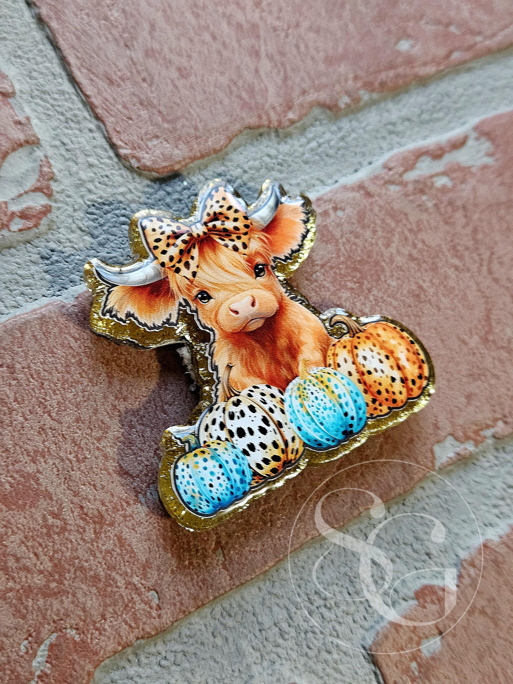 Highland Cow Fall Leopard Pumpkin