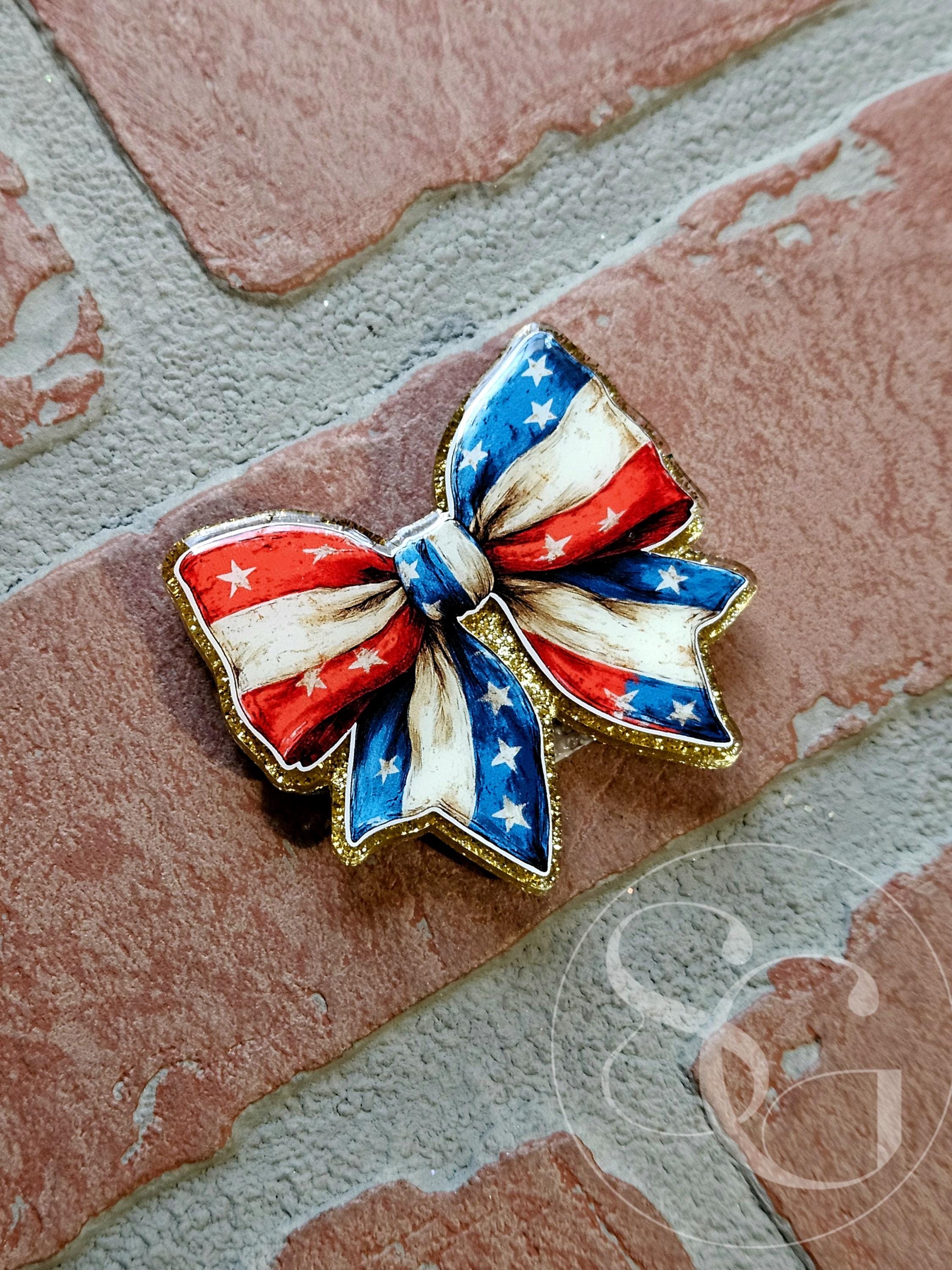 Vintage American Flag Bow