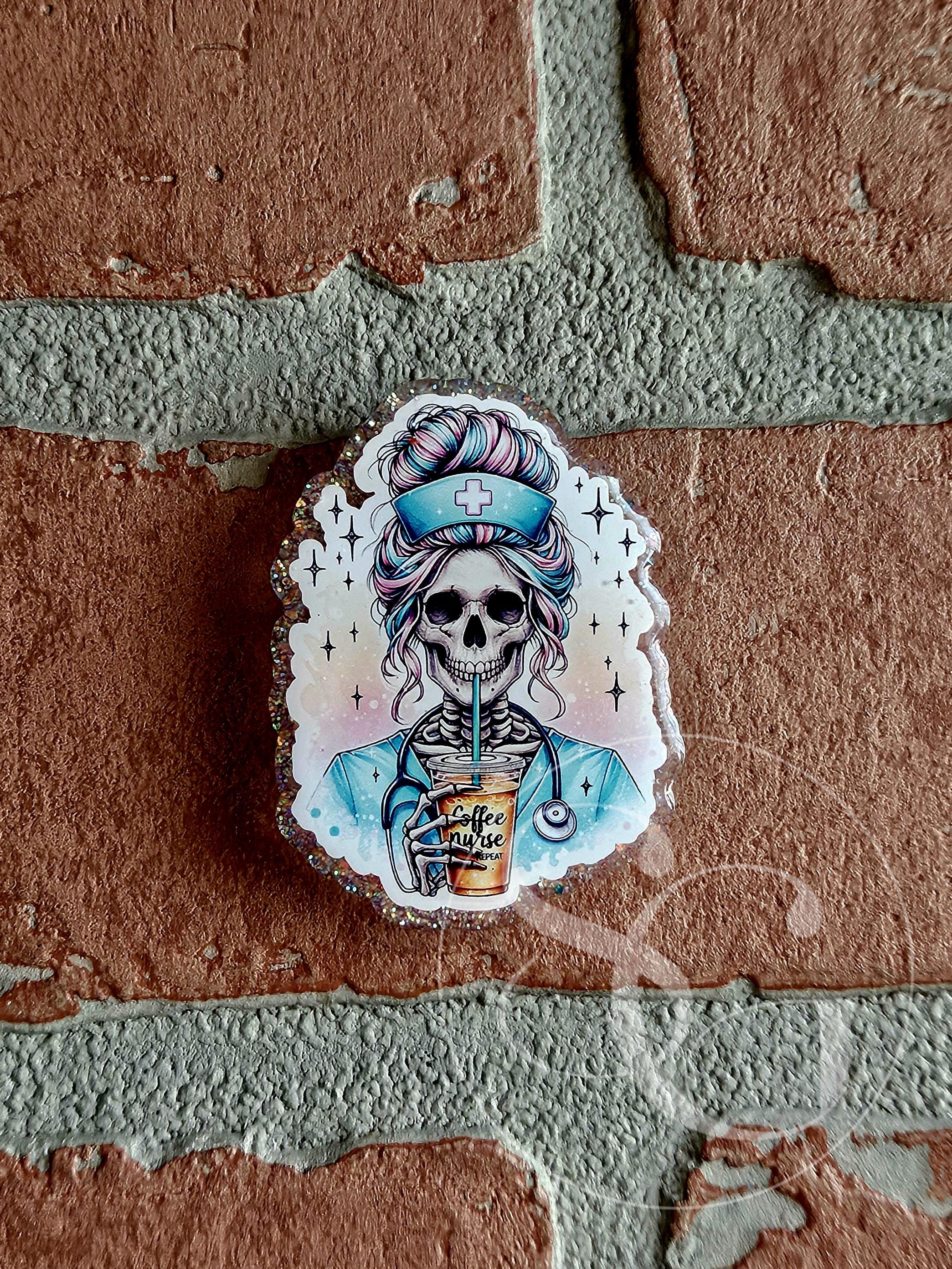 Skeleton Iced Coffee Nurse