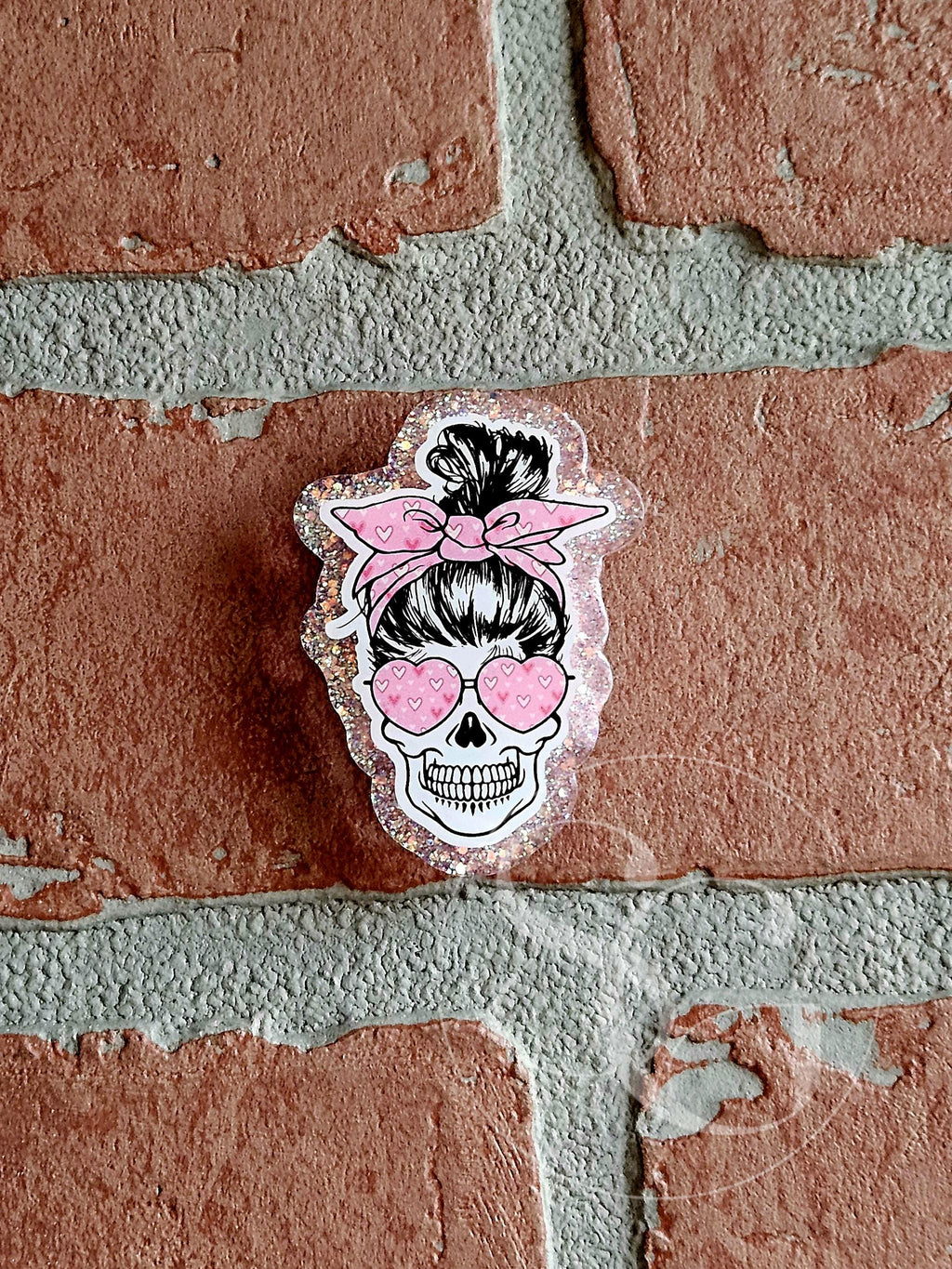 Skull Messy Bun and Glasses