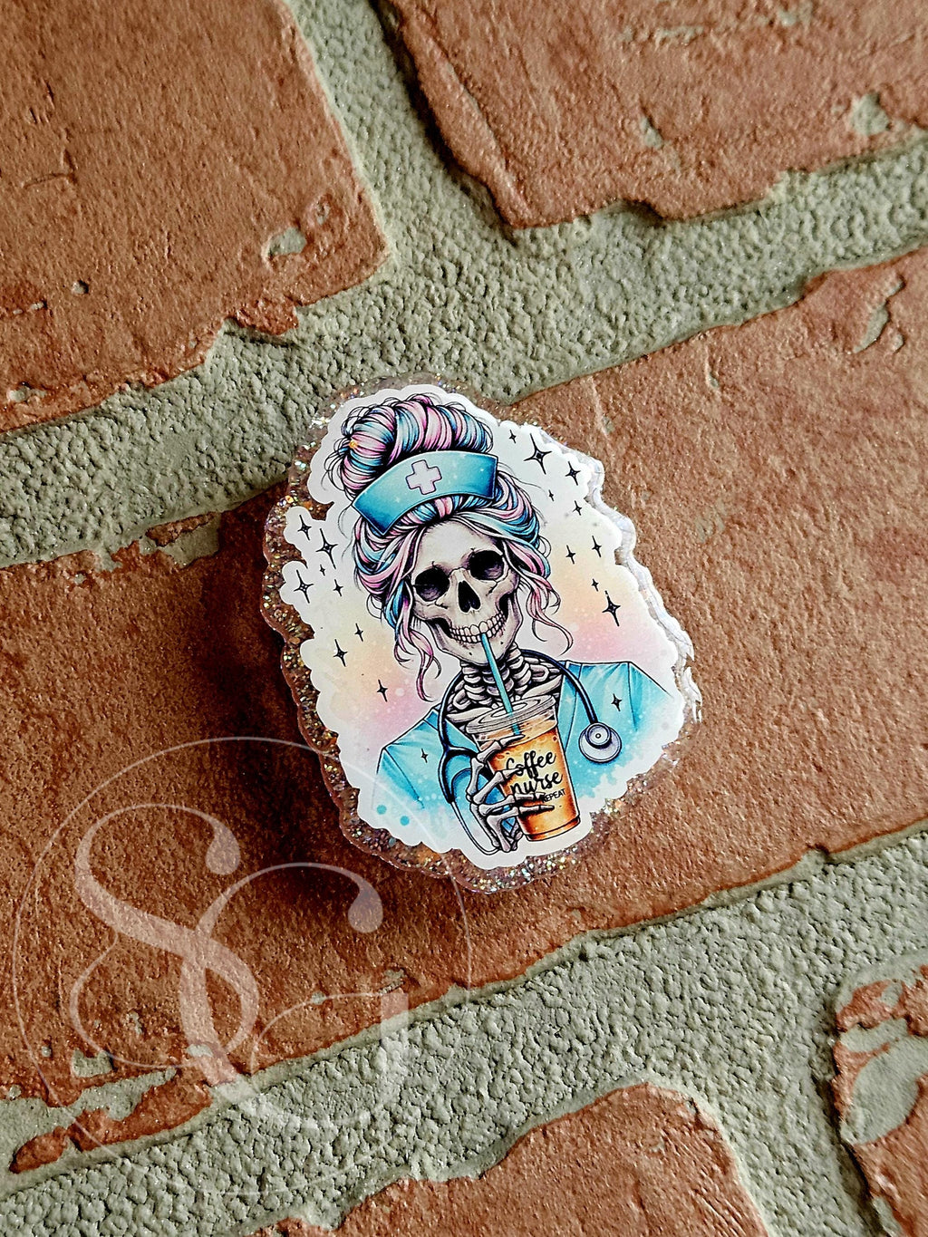 Skeleton Iced Coffee Nurse